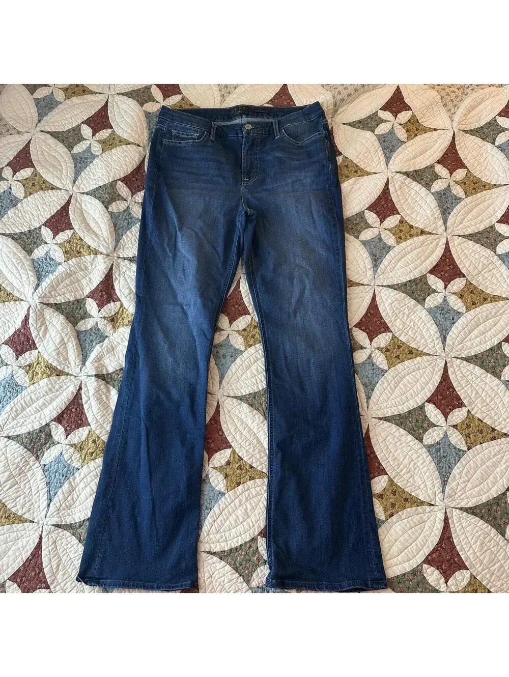 Jen7 by 7 For All Mankind slim bootcut jeans dark wash Size 12 western cowgirl